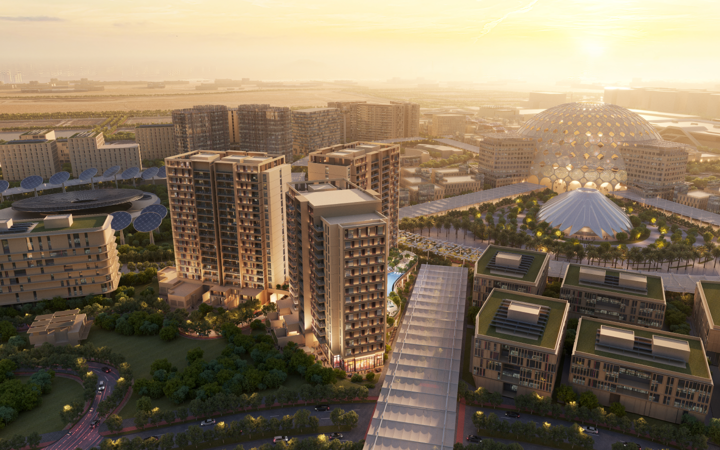 Expo City Dubai skyline