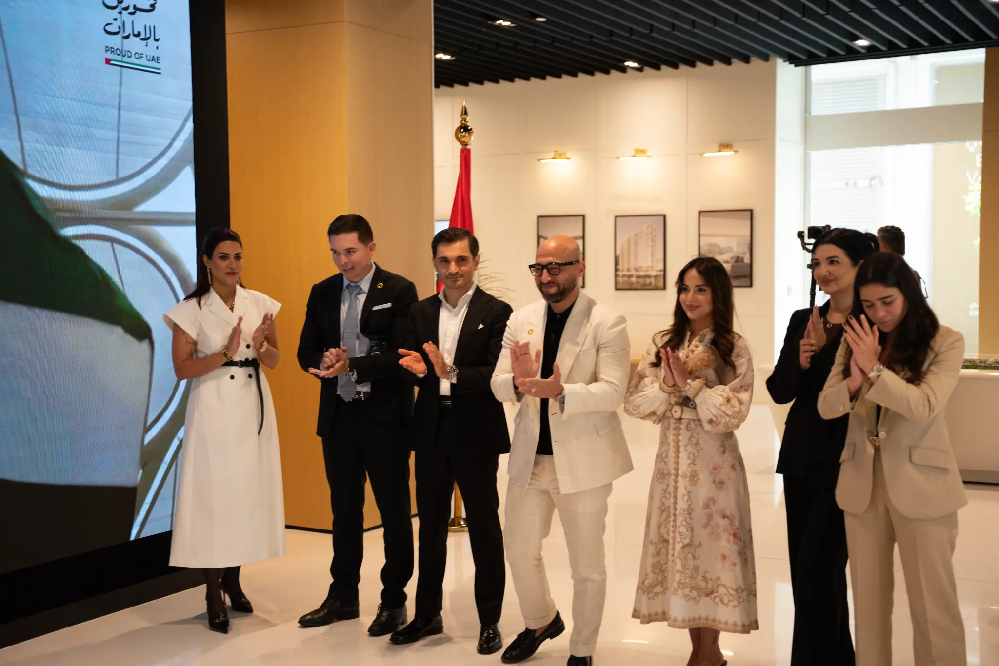 Group photo at the Expo City Dubai Top Performing Broker award ceremony — Kamil Magomedov with Expo City Dubai team members and Karim ElSayyad